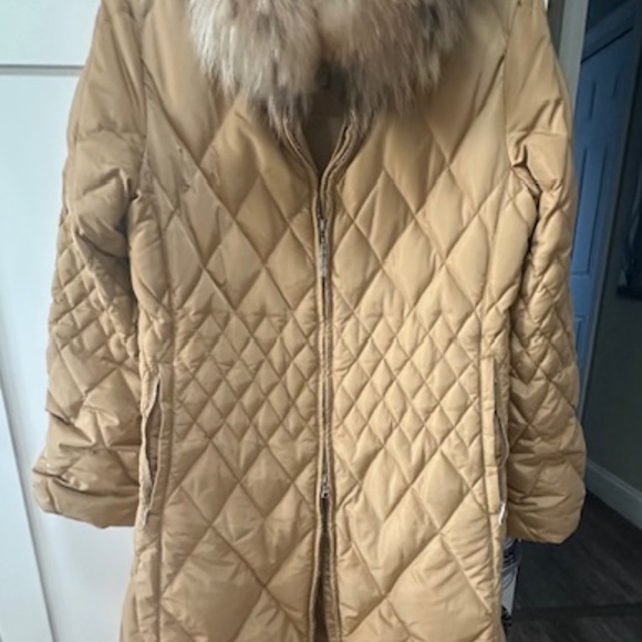 Postcard Nylon Feather Down/Authentic Fox Trim/BRAND NEW - SIZE M - Picture 2 of 16